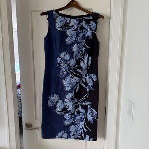 Lafayette 148 New York Blue Shades of Blue Floral Dress